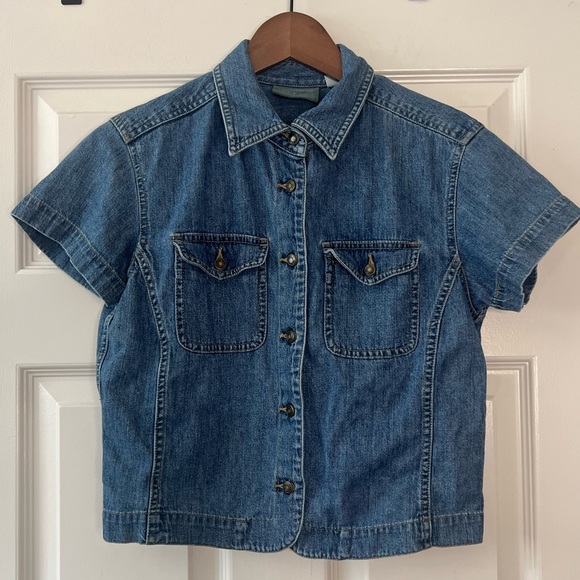 Reformation Vintage Cropped Denim Shirt - Picture 3 of 8